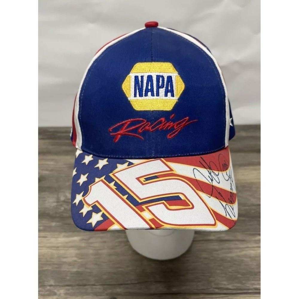 NAPA Racing Michael Waltrip‎ #15 Hat NASCAR Blue Stars Stripes Signature Cap